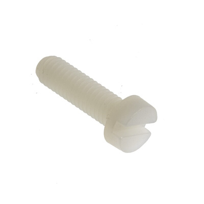 RS PRO Slot  Cheese Head Nylon Machine Screws, M6x20mm