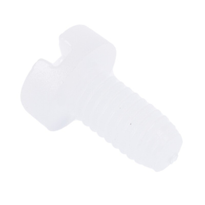 RS PRO Slot  Cheese Head Nylon Machine Screws, M3x6mm