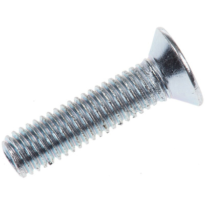 RS PRO Pozidriv Countersunk Steel Machine Screws DIN 965, M5x20mm