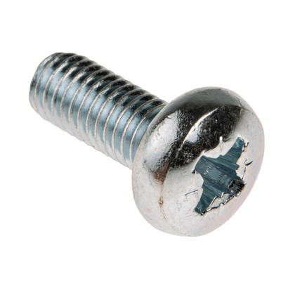 RS PRO Pozidriv Pan Steel Machine Screws DIN 7985Z, M5x12mm