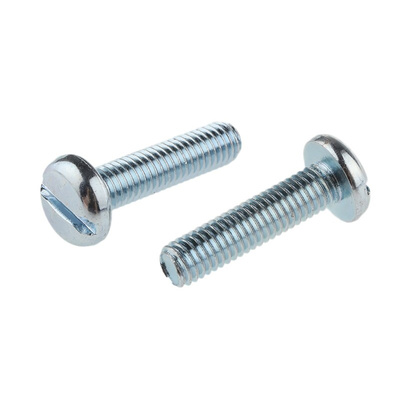 RS PRO Slot Pan Steel Machine Screws DIN 85, M5x20mm