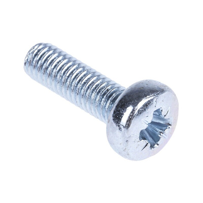 RS PRO Pozidriv Pan Steel Machine Screws DIN 7985, M3x10mm