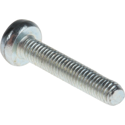 RS PRO Pozidriv Pan Steel Machine Screws DIN 7985, M3x16mm