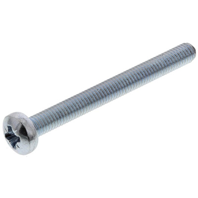 RS PRO Pozidriv Pan Steel Machine Screws DIN 7985, M3x30mm