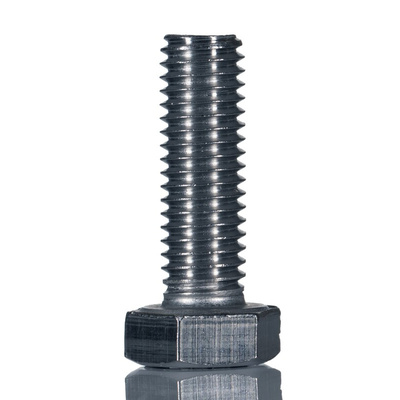 Bright Zinc Plated Zinc Plated Steel, Hex Bolt, M8 x 30mm