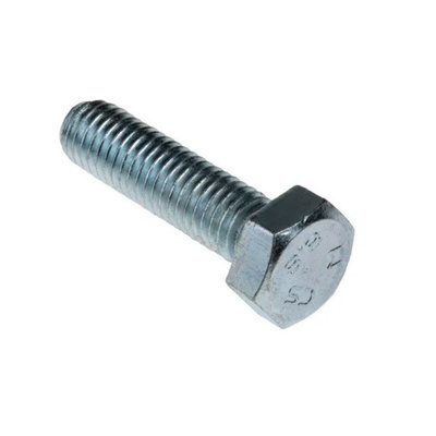 Bright Zinc Plated Zinc Plated Steel, Hex Bolt, M8 x 30mm