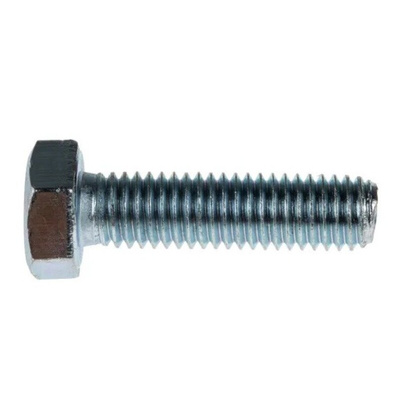Bright Zinc Plated Zinc Plated Steel, Hex Bolt, M8 x 30mm