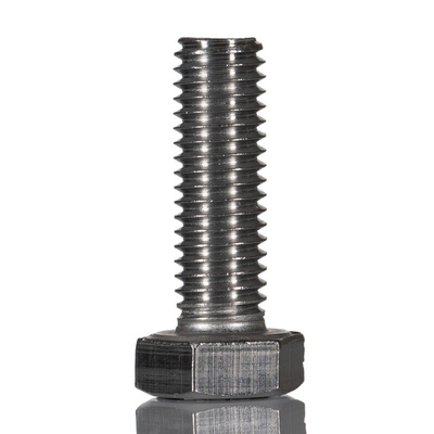 Plain Stainless Steel, Hex Bolt, M10 x 25mm