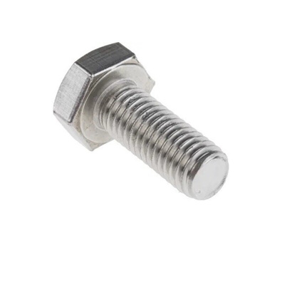 Plain Stainless Steel, Hex Bolt, M10 x 25mm