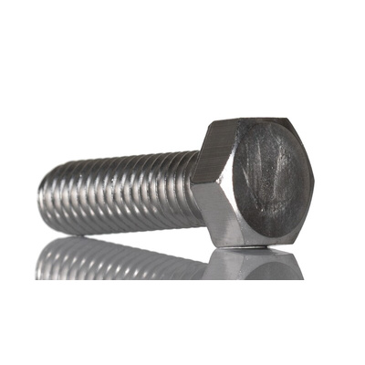 Plain Stainless Steel, Hex Bolt, M12 x 30mm