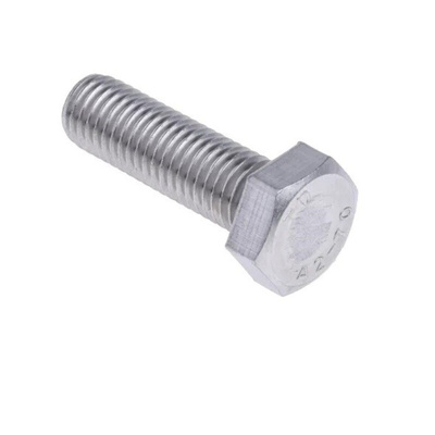 Plain Stainless Steel, Hex Bolt, M12 x 40mm