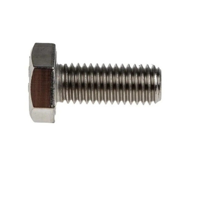 Plain Stainless Steel, Hex Bolt, M10 x 25mm