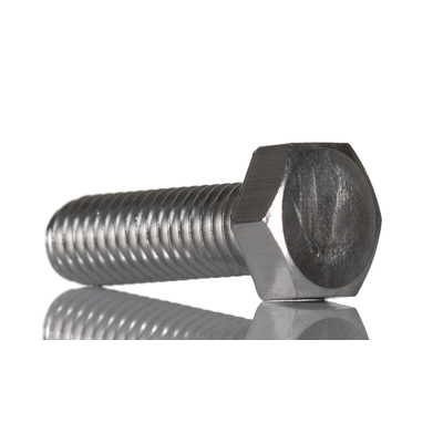 Plain Stainless Steel, Hex Bolt, M10 x 30mm
