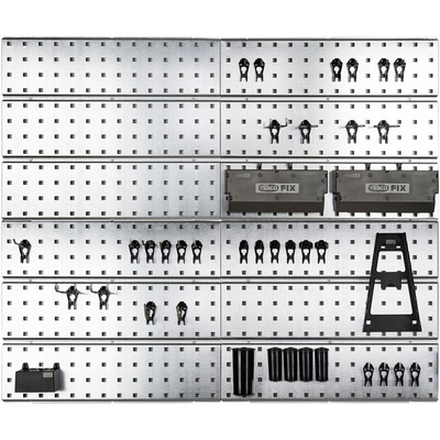 Raaco Galvanized Steel, Polyacetal, Clamp, Nail, Rivet, Screw Hook, 1 x 1-90 mm, 1 x 2-30 mm, 1 x 2-60 mm, 1 x 4-50 mm,