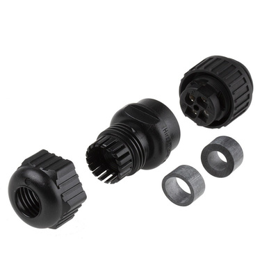Hirschmann Screw Connector, 3 + PE Contacts, Cable Mount, IP67