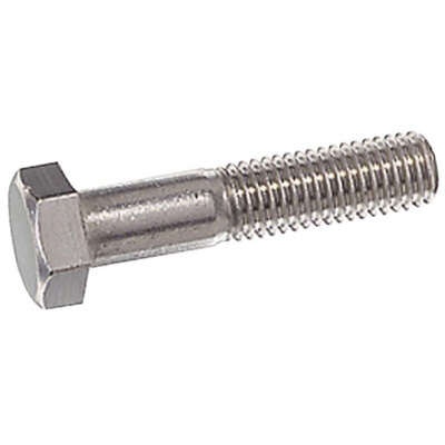 Plain Stainless Steel, Hex Bolt, M8 x 15mm