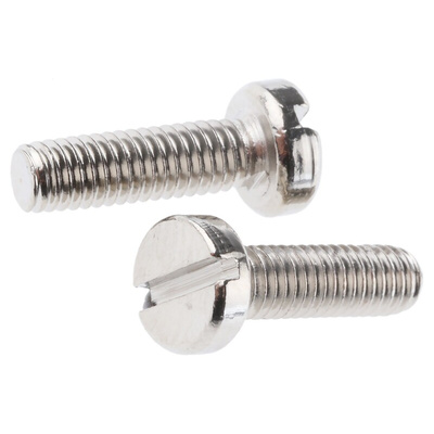RS PRO Slot  Cheese Head Brass Machine Screws DIN 84, M3x10mm