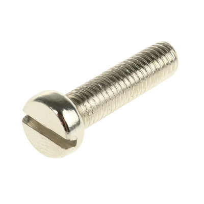 RS PRO Slot  Cheese Head Brass Machine Screws DIN 84, M5x20mm