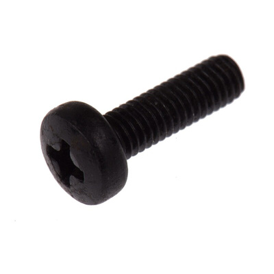 RS PRO Pozidriv Pan Steel Machine Screws DIN 7985, M3x10mm