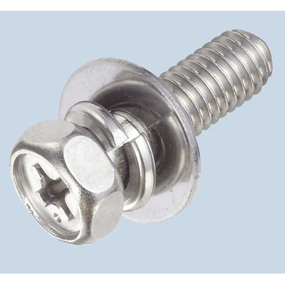 Plain Stainless Steel, Hex Bolt, M4 x 15mm