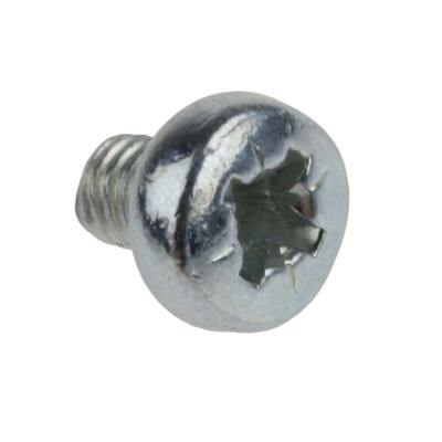 RS PRO Pozidriv Pan Steel Machine Screws DIN 7985, M3x4mm