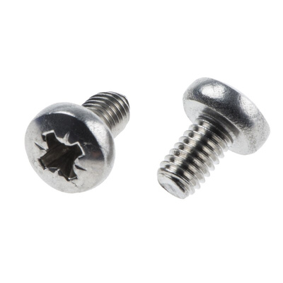 RS PRO Pozidriv Pan A2 304 Stainless Steel Machine Screws DIN 7985, M3x5mm