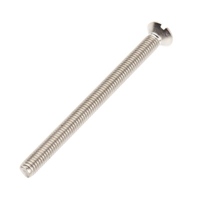 RS PRO Slot Countersunk A2 304 Stainless Steel Machine Screws DIN 963, M3x40mm