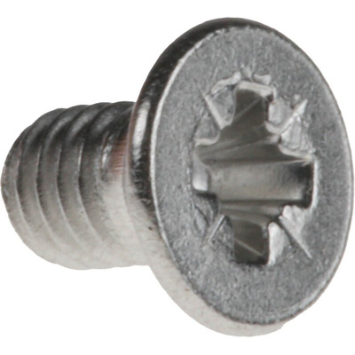 RS PRO Pozidriv Countersunk A2 304 Stainless Steel Machine Screws DIN 965, M3x5mm
