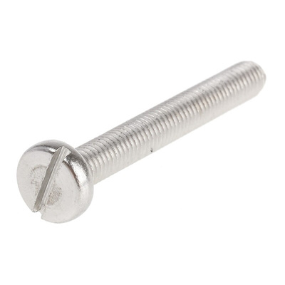 RS PRO Slot Pan A2 304 Stainless Steel Machine Screws DIN 85, M5x40mm