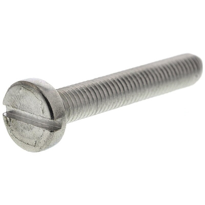 RS PRO Slot Pan A2 304 Stainless Steel Machine Screw DIN 85, M8x50mm