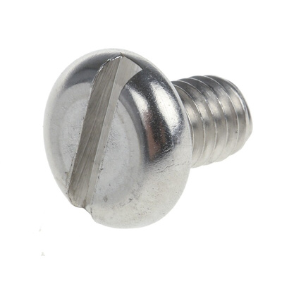 RS PRO Slot Pan A4 316 Stainless Steel Machine Screws DIN 85, M4x6mm