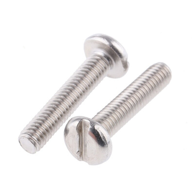 RS PRO Slot Pan A4 316 Stainless Steel Machine Screws DIN 85, M4x20mm