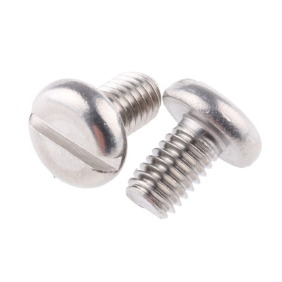 RS PRO Slot Pan A4 316 Stainless Steel Machine Screws DIN 85, M6x10mm