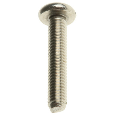 RS PRO Slot Pan A2 304 Stainless Steel Machine Screws DIN 85, M3x16mm