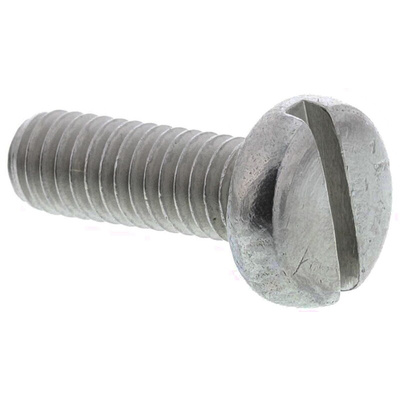 RS PRO Slot Pan A2 304 Stainless Steel Machine Screws DIN 85, M4x12mm