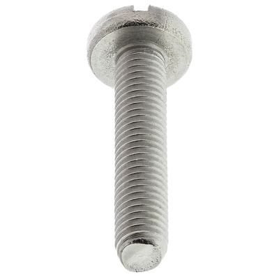 RS PRO Slot Pan A2 304 Stainless Steel Machine Screws DIN 85, M5x25mm