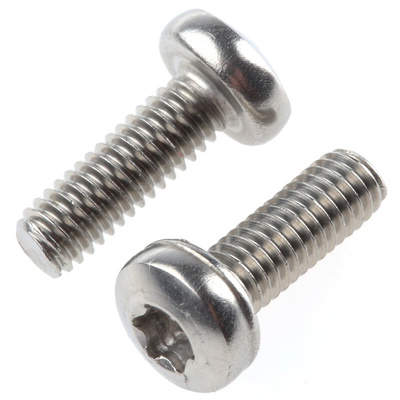 RS PRO Pozidriv Pan A2 304 Stainless Steel Machine Screws DIN 7985Z, M4x12mm