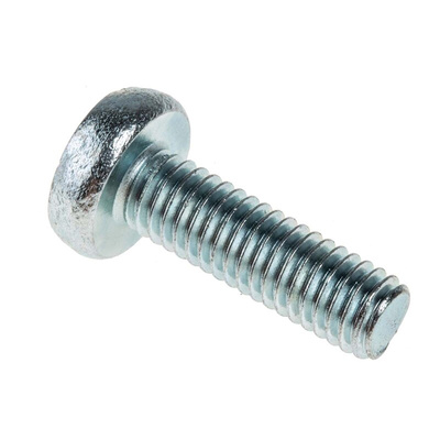 RS PRO Pozidriv Pan Steel Machine Screws DIN 7985, M6x20mm