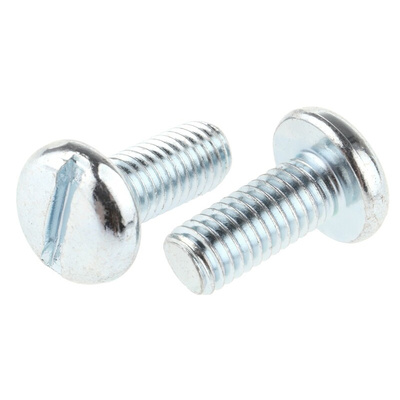 RS PRO Slot Pan Steel Machine Screws DIN 85, M5x12mm