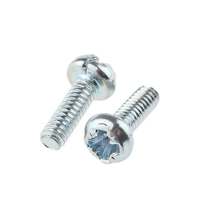 RS PRO Cross Pan Steel Machine Screws DIN 7985Z, M2x6mm