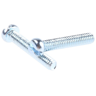 RS PRO Slot Pan Steel Machine Screw DIN 85, M2x12mm
