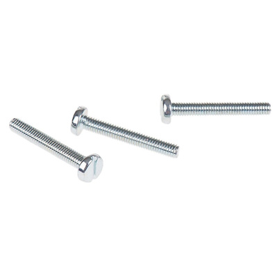 RS PRO Slot Pan Steel Machine Screws DIN 85, M3x20mm