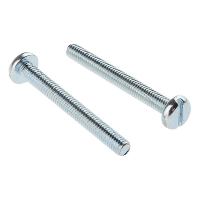 RS PRO Slot Pan Steel Machine Screws DIN 85, M3x25mm