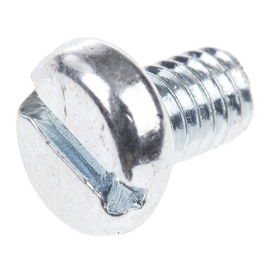 RS PRO Slot Pan Steel Machine Screws DIN 85, M4x6mm