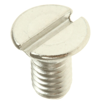 RS PRO Slot Countersunk A4 316 Stainless Steel Machine Screws DIN 963, M3x6mm