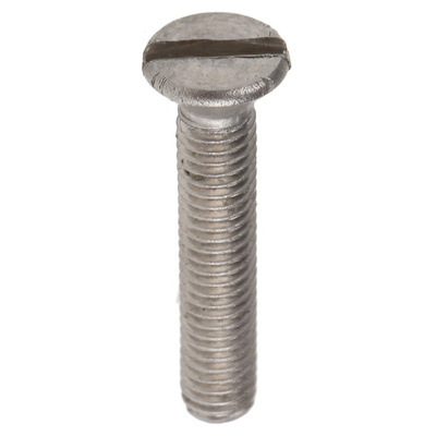 RS PRO Slot Countersunk A4 316 Stainless Steel Machine Screws DIN 963, M3x16mm