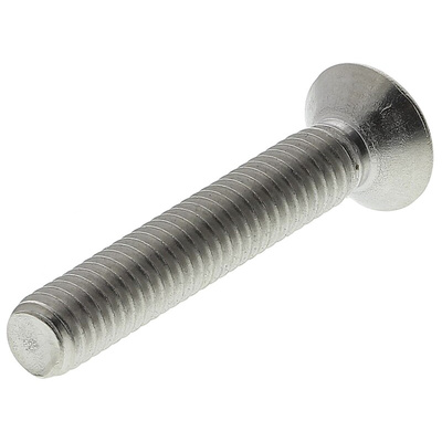 RS PRO Pozidriv Countersunk A4 316 Stainless Steel Machine Screws DIN 965, M4x25mm