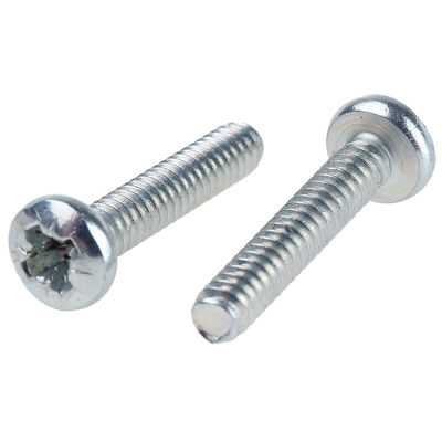 RS PRO Pozidriv Pan Steel Machine Screws No 6x3/4in