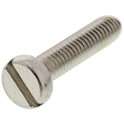 RS PRO Slot  Cheese Head Brass Machine Screws DIN 84, M2.5x12mm