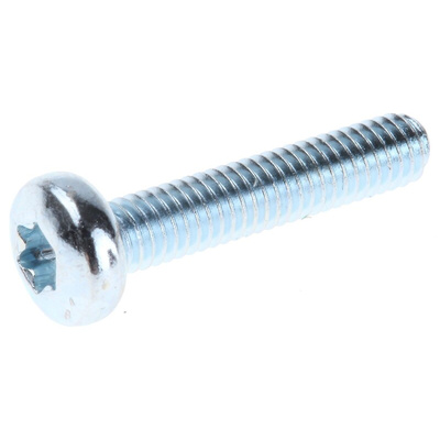 RS PRO Torx Pan Steel Machine Screws, M4x20mm